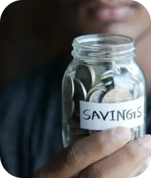 old man and woman feeling happy while watching their savings